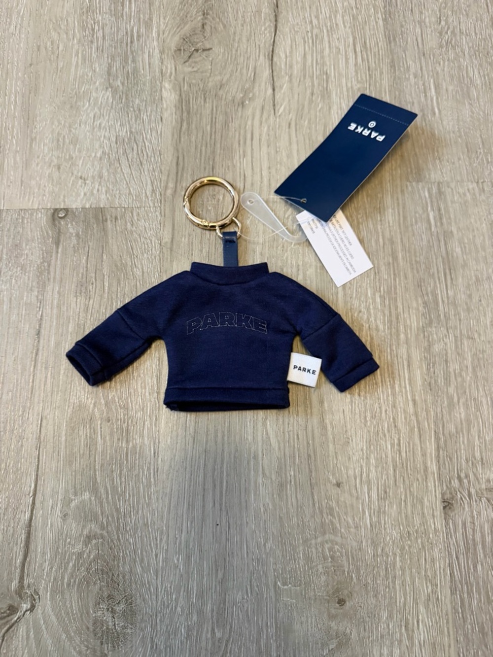 Parke Navy Mini Sweater Keychain - Women's Accessories